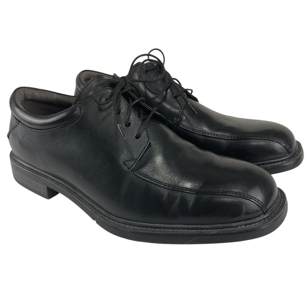 Nunn Bush Mens Marcell Bike Toe Leather Oxford Lace Up Dress Shoe Black Size 9